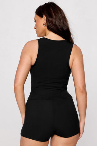 soft rib cropped tank