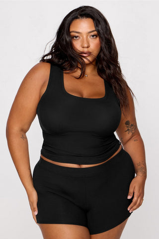 soft rib cropped tank