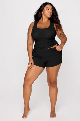 soft rib cropped tank