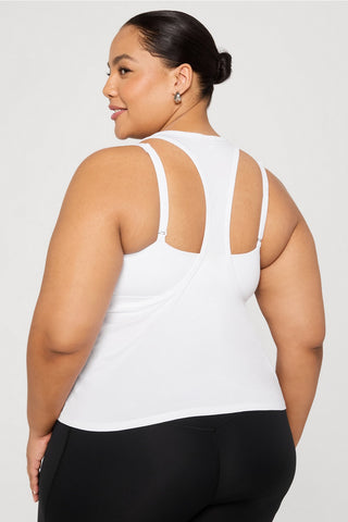 whisper racerback tank
