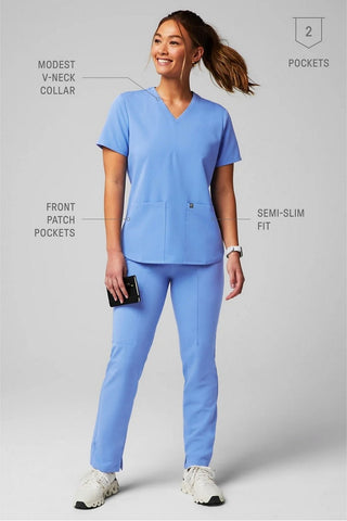 method 2-pocket scrub top