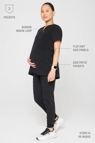 instinct maternity 3-pocket scrub top