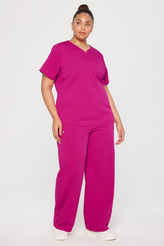 petal 3-pocket scrub top